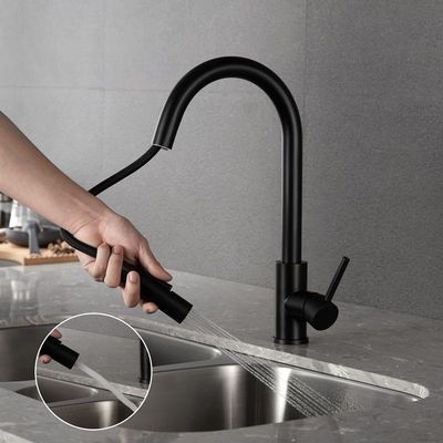 Torneira do distribuidor da água quente e fria da torneira de aço inoxidável escovada da cozinha