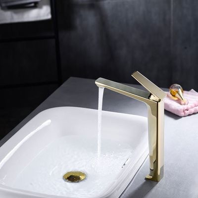 Ouro sanitário moderno do OEM quente e misturador frio da bacia resistente à corrosão