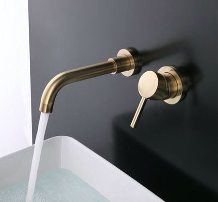 O ouro moderno escovou o torneira escondido de aço inoxidável fácil de limpar