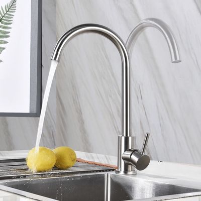 Torneira quente da água fria do único punho dos torneiras da banca da cozinha do OEM 304 sem chumbo
