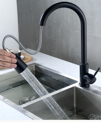 O preto do ODM do OEM retira o fio do torneira da cozinha que tira o torneira da água quente e fria