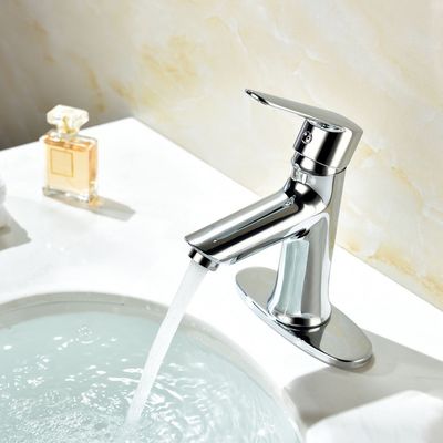 A única alavanca Chrome chapeou o preservativo sem chumbo do misturador quente e frio da bacia