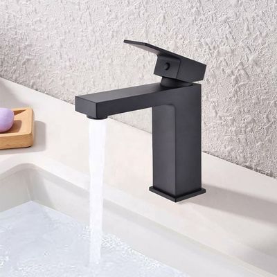 O preto escovou a resistência de corrosão fria de aço inoxidável da sujeira do torneira da vaidade do dissipador